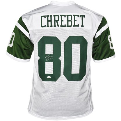 Wayne Chrebet Autographed New York (White #80) Custom Jersey - JSA