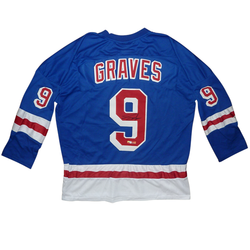 Adam Graves Autographed New York (Blue #9) Custom Hockey Jersey - Steiner