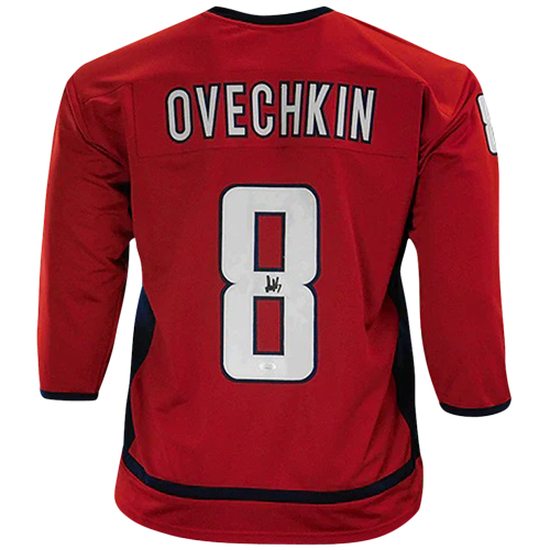 Alex Ovechkin Autographed Washington (Red #8) Custom Jersey - JSA