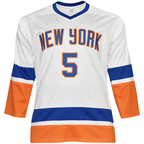 Denis Potvin Autographed New York Islanders (White #5) Custom Hockey Jersey - JSA