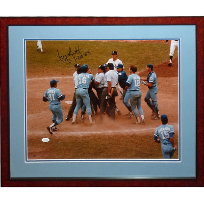 George Brett Autographed Kansas City Royals Framed 16x20 Photo 7-24-83