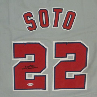 Juan Soto Autographed Washington (Grey #22) Custom Jersey - JSA