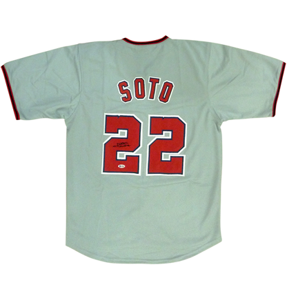 Juan Soto Autographed Washington (Grey #22) Custom Jersey - JSA