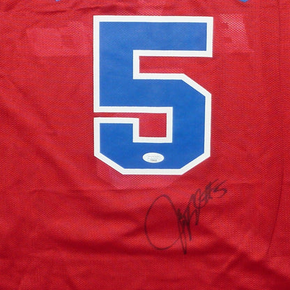 Juwon Howard Autographed Washington Bullets (Red #5) Jersey - JSA