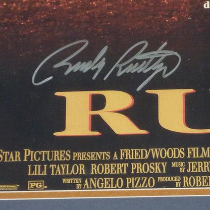 Sean Astin And Rudy Ruettiger Autographed Rudy Deluxe Framed 16x20 Movie Poster - JSA