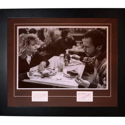 When Harry Met Sally Movie Poster Deluxe Framed with Billy Crystal and Meg Ryan Autographs - JSA
