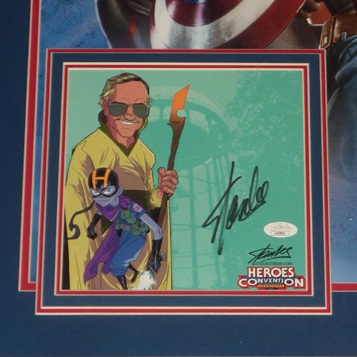 Marvel Autographs Stan Lee Autograph Deluxe Framed with MARVEL Full-Size Poster - JSA ...