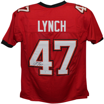 John Lynch Autographed Tampa Bay Buccaneers (Red #47) Custom Jersey - Beckett