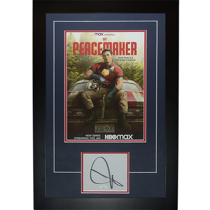 Peacemaker 11x17 TV Poster Deluxe Framed with John Cena Autograph - JSA
