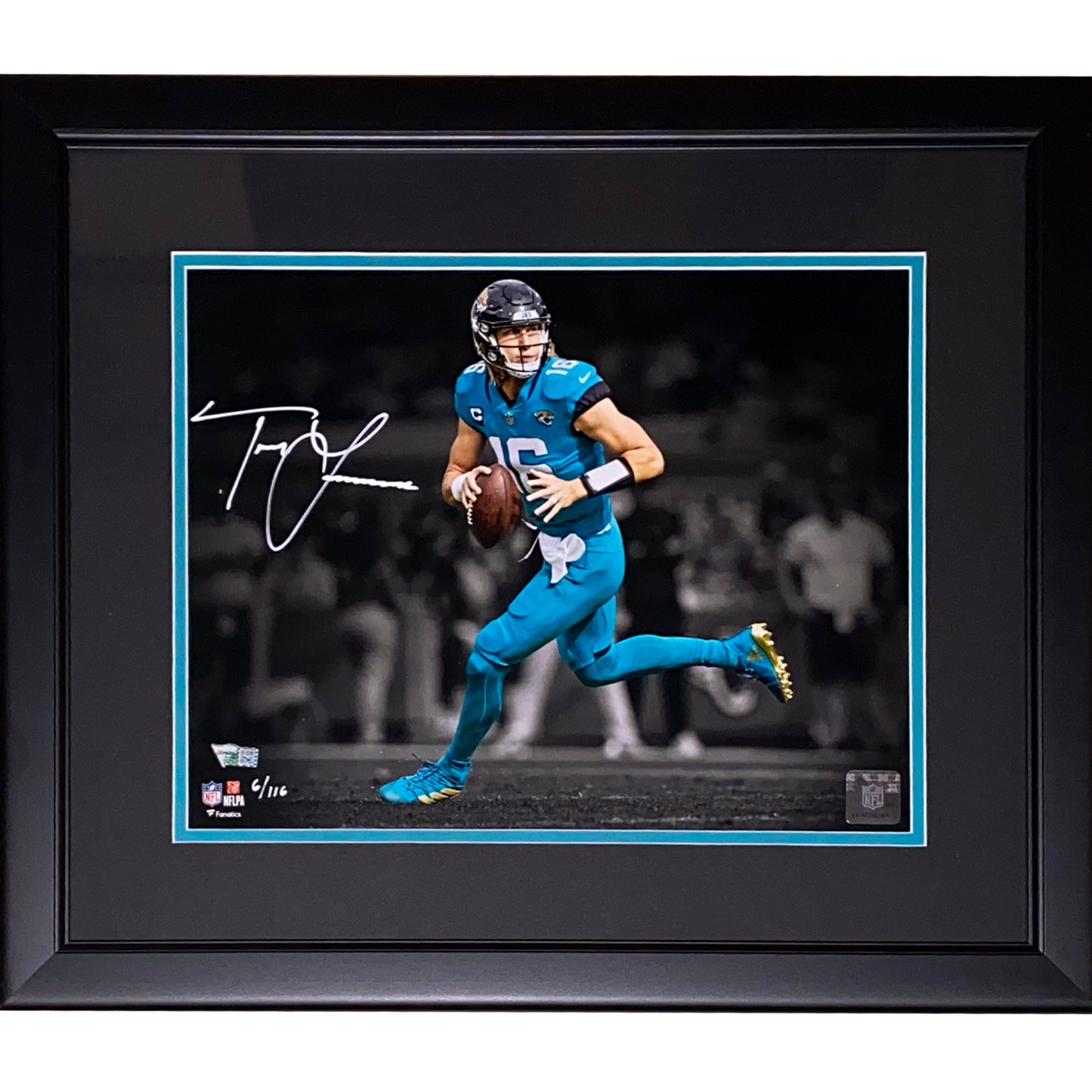 Trevor Lawrence Autographed Jacksonville Jaguars (Spotlight) Deluxe Framed 11x14 Photo - Fanatics