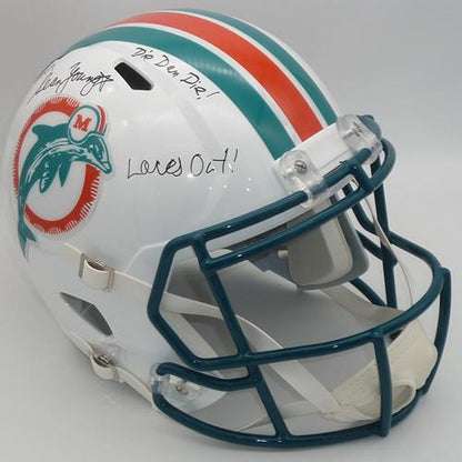 Sean Young (Actress) Autographed Miami Dolphins Throwback Deluxe Full-Size Replica Helmet w/ Laces Out, Die Dan Die, Finkle is Einhorn - JSA