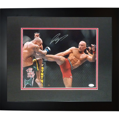 Georges St. Pierre Autographed MMA Deluxe Framed 11x14 Photo - JSA