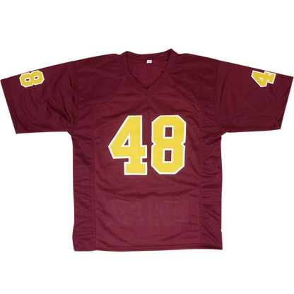Terrell Suggs Autographed Arizona State Sun Devils (Maroon #48) Custom STAT Jersey - JSA