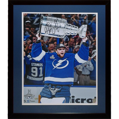Andrei Vasilevskiy Autographed Tampa Bay Lightning (Stanley Cup Trophy) Deluxe Framed 16x20 Photo - Fanatics