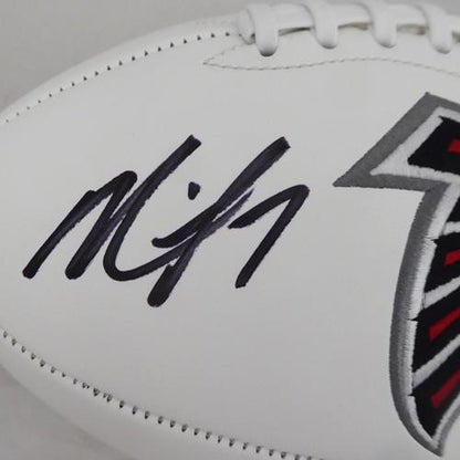 Michael Vick Autographed Atlanta Falcons Logo Football - Beckett