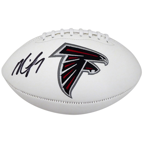 Michael Vick Autographed Atlanta Falcons Logo Football - Beckett