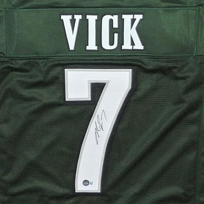Michael Vick Autographed Philadelphia (Green #7) Custom Jersey - Beckett