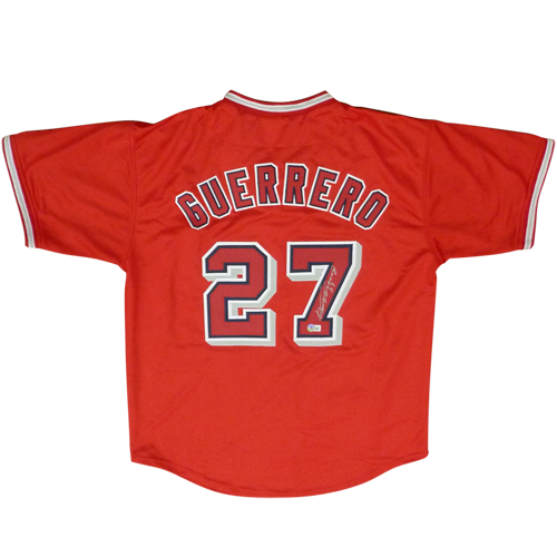 Vladimir Guerrero Sr. Autographed Los Angeles (Red #27) Custom Jersey - Beckett