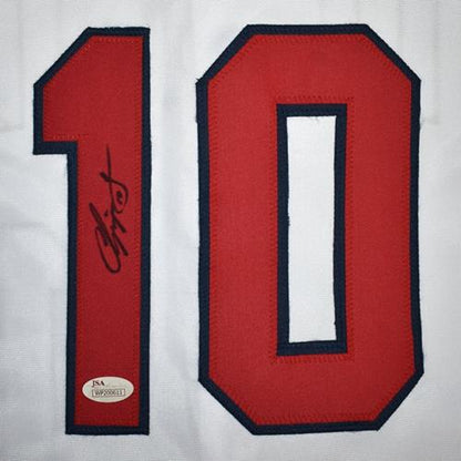 Chipper Jones Autographed Atlanta (White #10) Custom Jersey - JSA