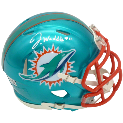 Jaylen Waddle Autographed Miami Dolphins (FLASH Alternate) Mini Helmet - Fanatics