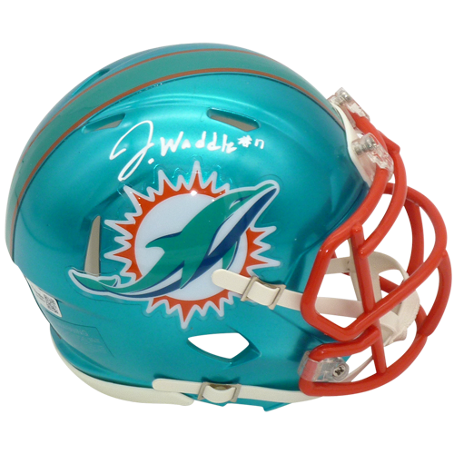 Jaylen Waddle Miami Dolphins Autographed Riddell Flash Speed Replica Helmet
