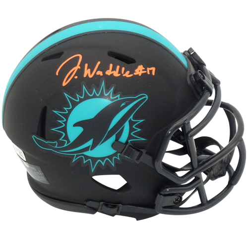 Jaylen Waddle Autographed Miami Dolphins (ECLIPSE Alternate) Mini Helmet - Fanatics