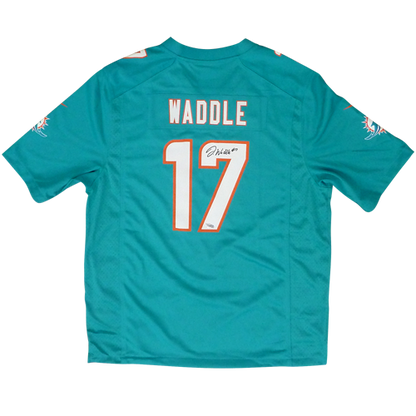 Jaylen Waddle Autographed Miami Dolphins (Teal #17) Nike Game Jersey - Fanatics