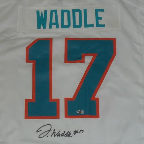 Jaylen Waddle Autographed Miami Dolphins (White #17 Throwback