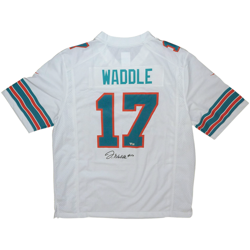 Jaylen Waddle Autographed Miami Dolphins (White #17 Throwback) Nike Game Jersey - Fanatics