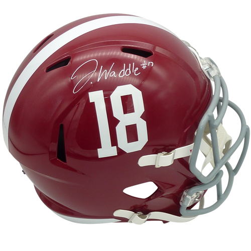 Jaylen Waddle Autographed Alabama Crimson Tide (Speed) Deluxe Full-Size Replica Helmet - Fanatics