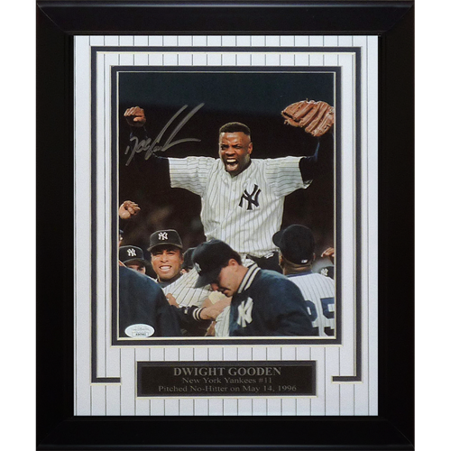 Dwight Gooden Autographed New York Yankees (No-Hitter) Deluxe Framed 8x10 Photo - JSA