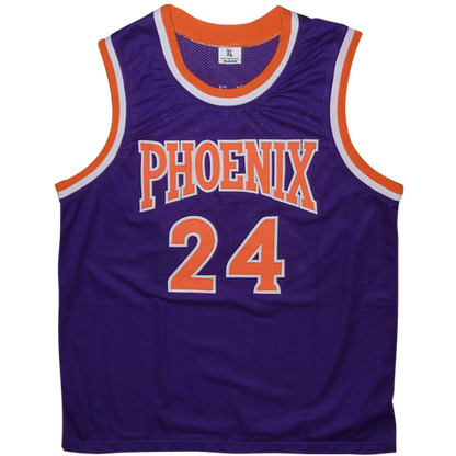 Tom Chambers Autographed Phoenix (Purple #24) Custom Jersey - JSA