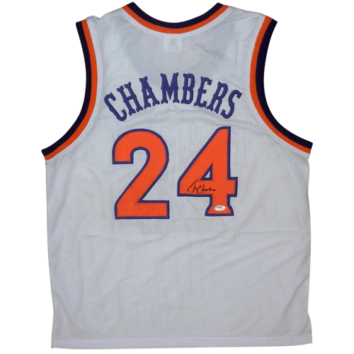 Tom Chambers Autographed Phoenix (White #24) Custom Jersey - JSA