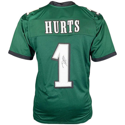 Jalen Hurts Autographed Philadelphia (Green #1) Custom Jersey – JSA
