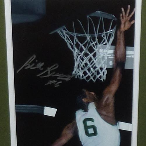 Bill Russell Autographed Boston Celtics 8x20 Deluxe Framed Photo - Russell Holo, JSA