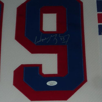Wayne Gretzky Autographed New York Rangers (CCM White #99) Deluxe Framed Jersey - JSA Letter