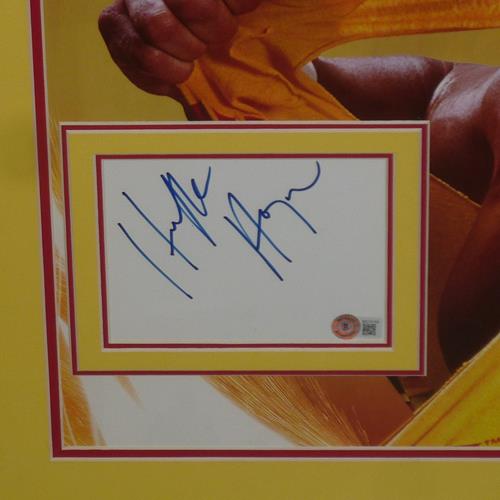 Hulk Hogan Autograph Deluxe Framed with Full-Size Hulkamania Wrestling Poster - Beckett