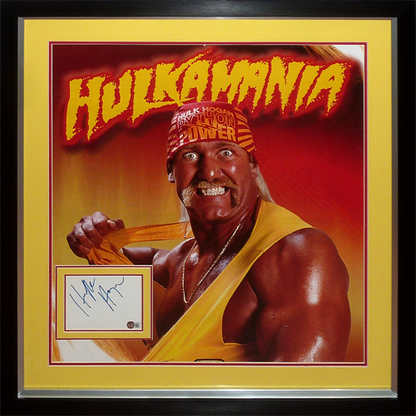 Hulk Hogan Autograph Deluxe Framed with Full-Size Hulkamania Wrestling Poster - JSA