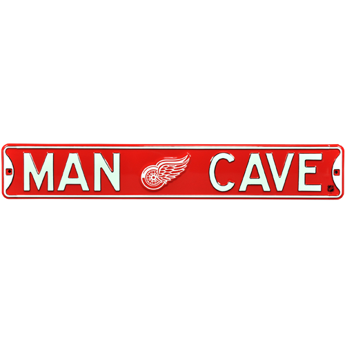 Detroit Red Wings "MAN CAVE" Authentic Street Sign
