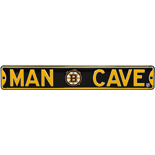 Boston Bruins "MAN CAVE" Authentic Street Sign