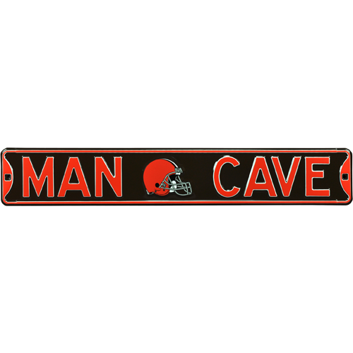 Cleveland Browns "MAN CAVE" Authentic Street Sign