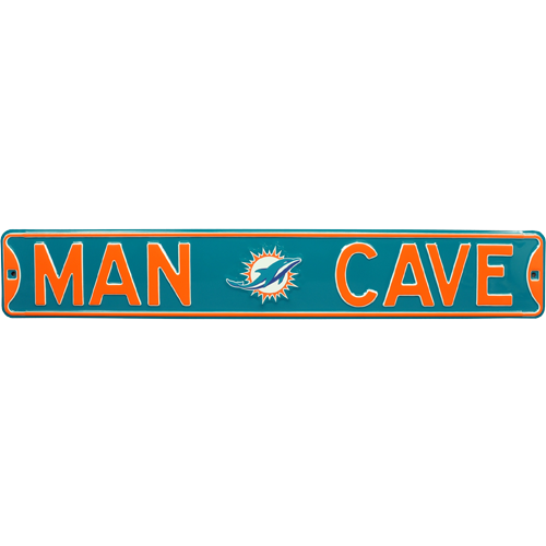 Miami Dolphins "MAN CAVE" Authentic Street Sign