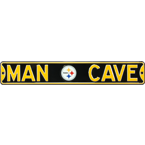 Pittsburgh Steelers "MAN CAVE" Authentic Street Sign