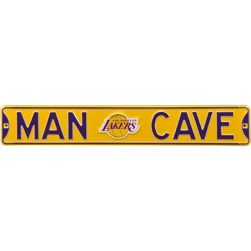 Los Angeles Lakers "MAN CAVE" Authentic Street Sign