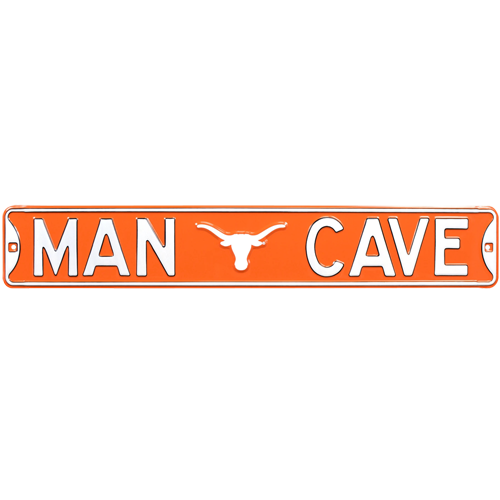 Texas Longhorns "MAN CAVE" Authentic Street Sign