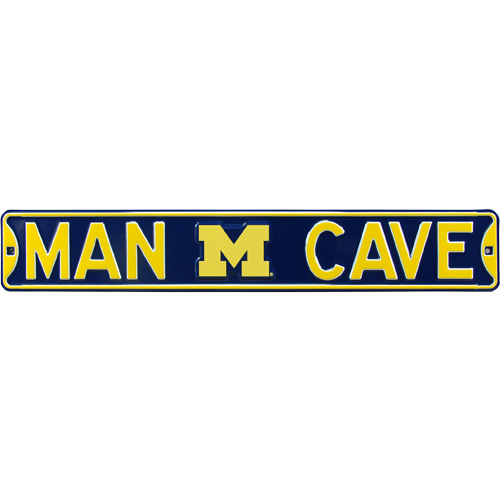 Michigan Wolverines "MAN CAVE" Authentic Street Sign