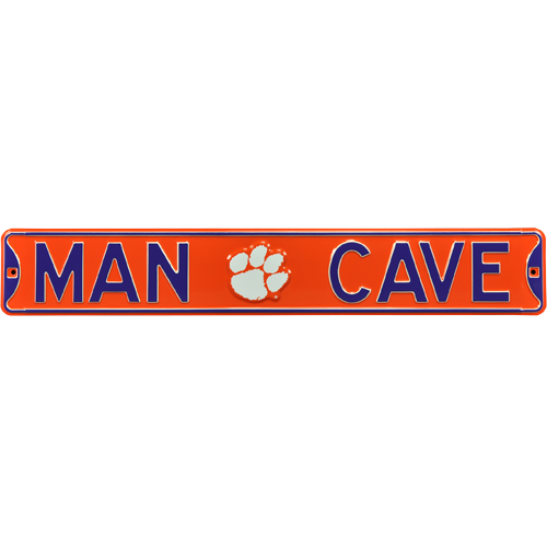 Clemson Tigers "MAN CAVE" Authentic Street Sign