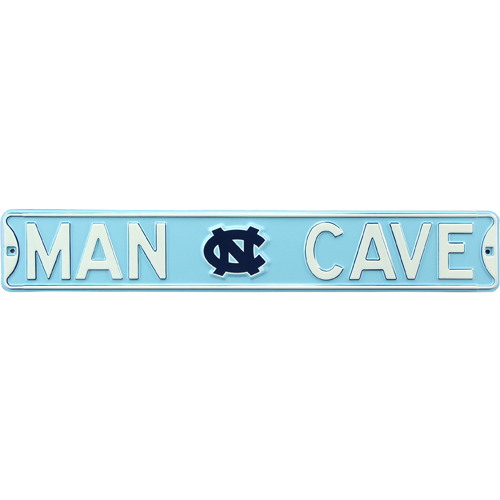 North Carolina Tar Heels "MAN CAVE" Authentic Street Sign