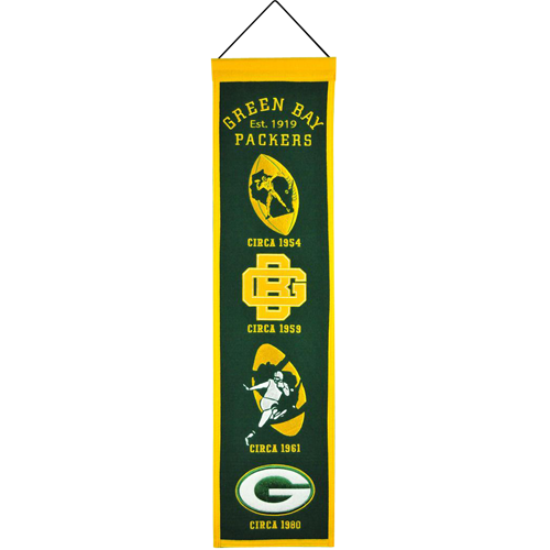 Green Bay Packers Logo Evolution Heritage Banner