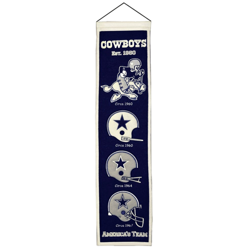 Dallas Cowboys Logo Evolution Heritage Banner